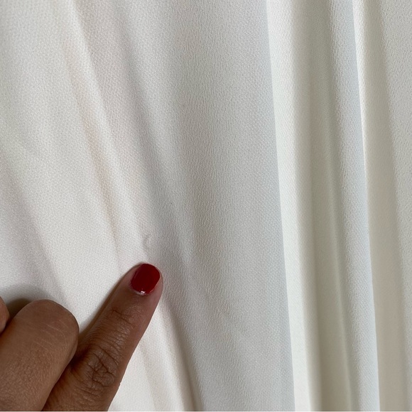 SOLD-VINTAGE XSCAPE BEADED FLORAL APPLIQUÉ FAIRY DRESS WITH SHARKBITE HEM - Picture 15 of 16